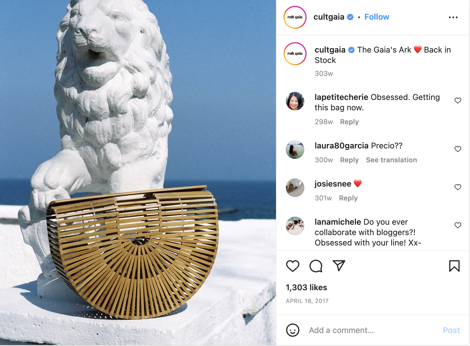 Cult Gaia’s Bamboo Ark Bag
